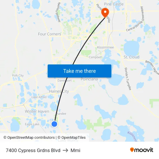 7400 Cypress Grdns Blvd to Mmi map