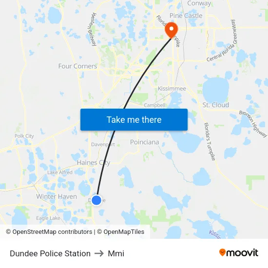 Dundee Police Station to Mmi map