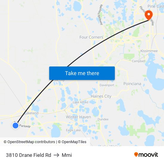 3810 Drane Field Rd to Mmi map