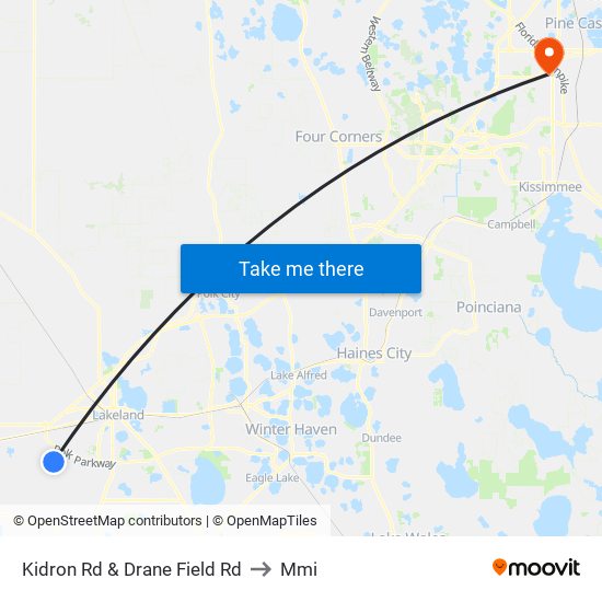 Kidron Rd & Drane Field Rd to Mmi map