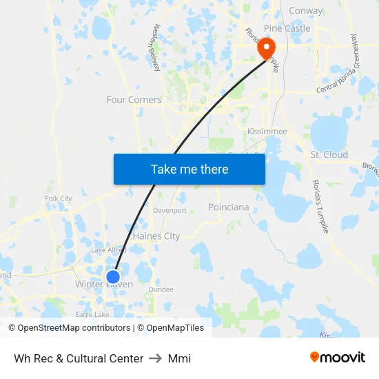 Wh Rec & Cultural Center to Mmi map