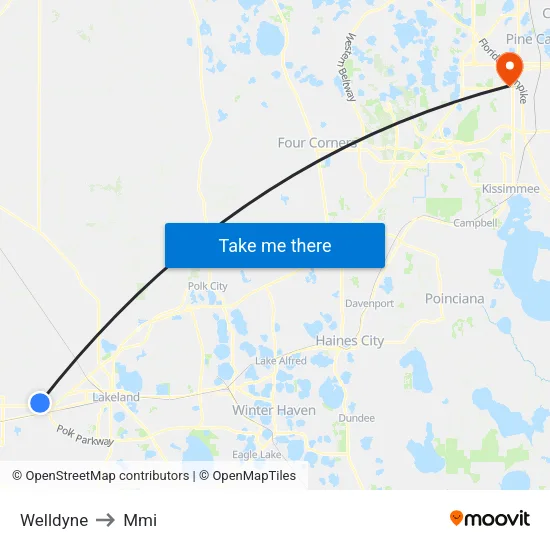 Welldyne to Mmi map