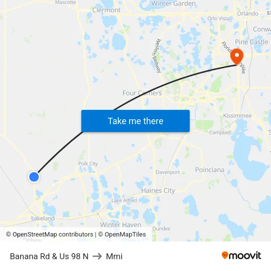 Banana Rd & Us 98 N to Mmi map