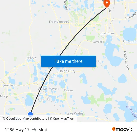 1285 Hwy 17 to Mmi map