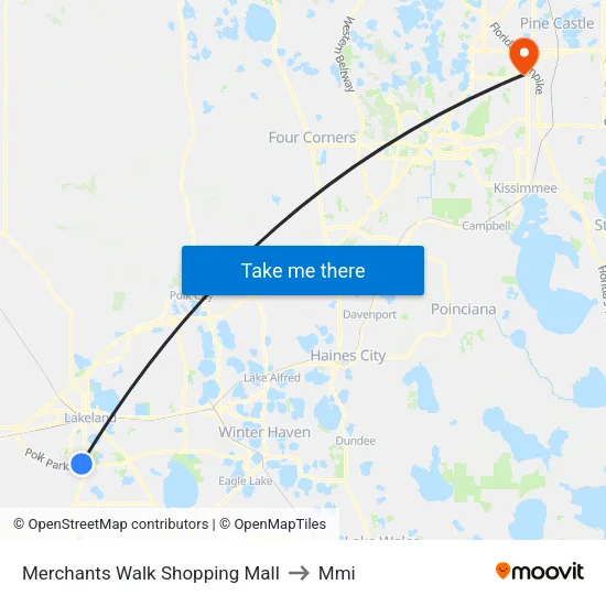 Merchants Walk Shopping Mall to Mmi map