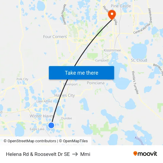 Helena Rd & Roosevelt Dr SE to Mmi map