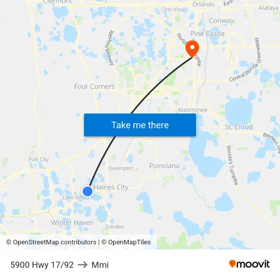 5900 Hwy 17/92 to Mmi map