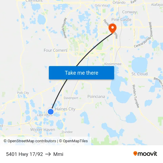 5401 Hwy 17/92 to Mmi map