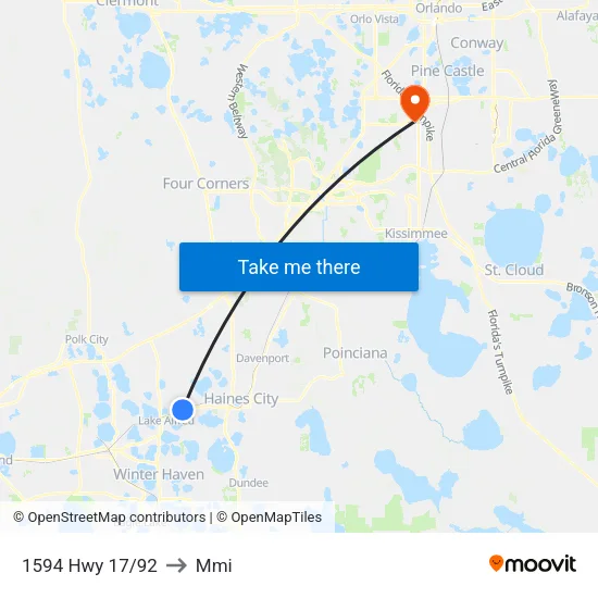 1594 Hwy 17/92 to Mmi map