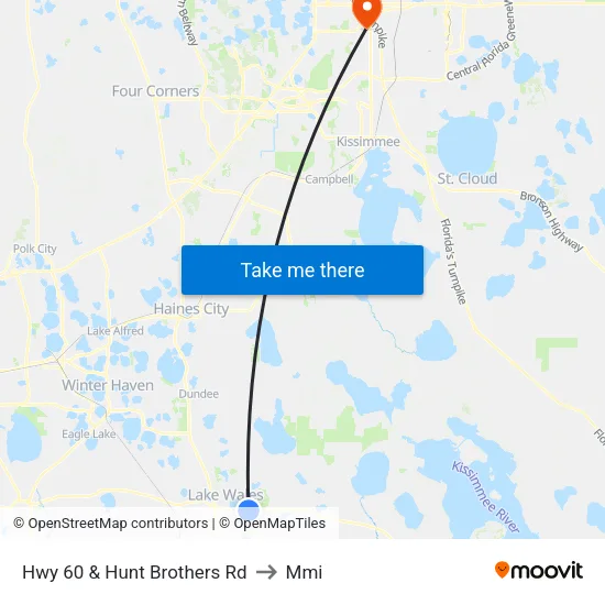 Hwy 60 & Hunt Brothers Rd to Mmi map