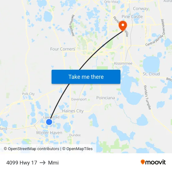 4099 Hwy 17 to Mmi map