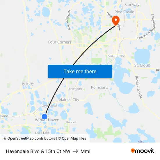 Havendale Blvd & 15th Ct NW to Mmi map