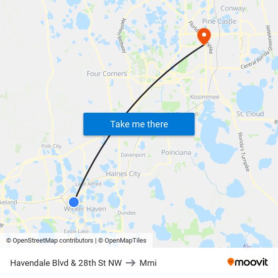 Havendale Blvd & 28th St NW to Mmi map