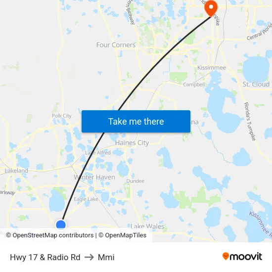 Hwy 17 & Radio Rd to Mmi map