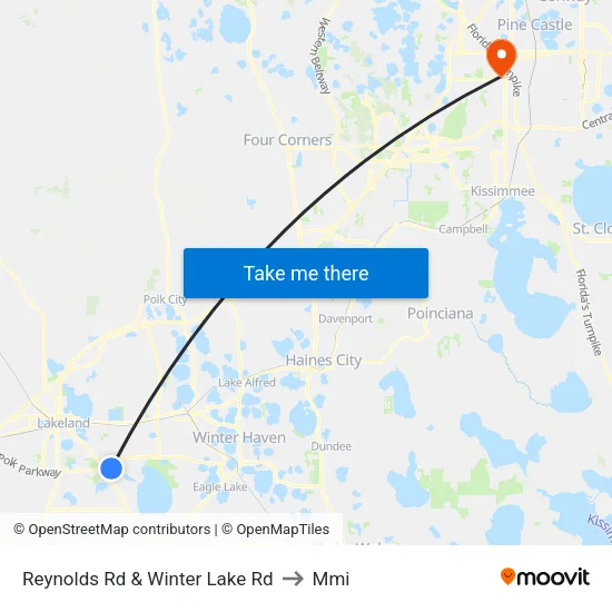 Reynolds Rd & Winter Lake Rd to Mmi map