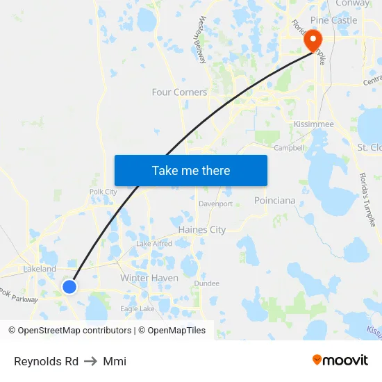 Reynolds Rd to Mmi map