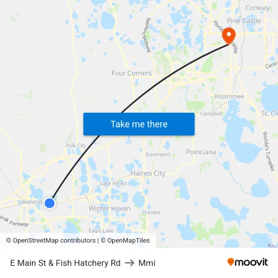 E Main St & Fish Hatchery Rd to Mmi map