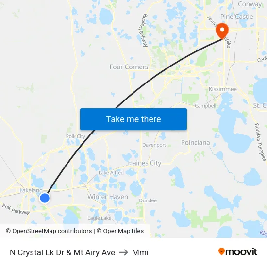 N Crystal Lk Dr & Mt Airy Ave to Mmi map