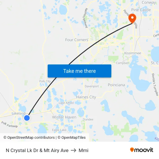 N Crystal Lk Dr & Mt Airy Ave to Mmi map
