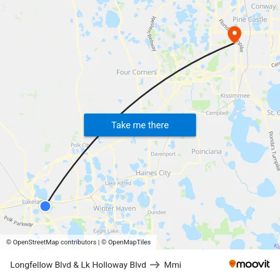 Longfellow Blvd & Lk Holloway Blvd to Mmi map