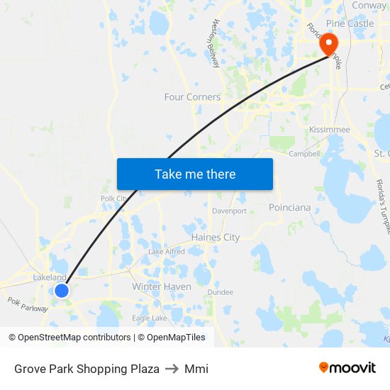 Grove Park Shopping Plaza to Mmi map