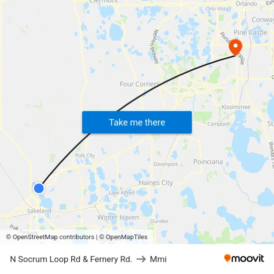 N Socrum Loop Rd & Fernery Rd. to Mmi map