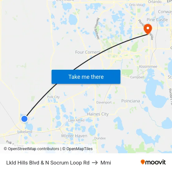 Lkld Hills Blvd & N Socrum Loop Rd to Mmi map