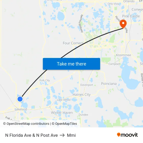 N Florida Ave & N Post Ave to Mmi map
