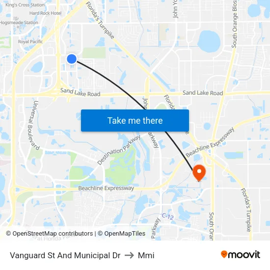 Vanguard St And Municipal Dr to Mmi map