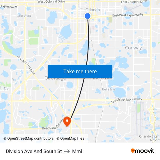 Division Ave And South St to Mmi map