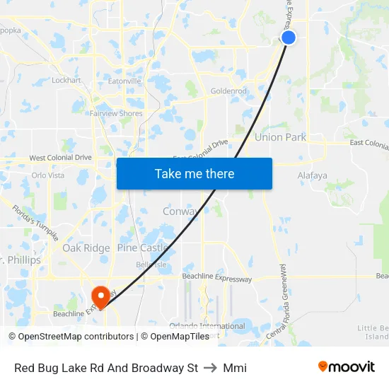 Red Bug Lake Rd And Broadway St to Mmi map