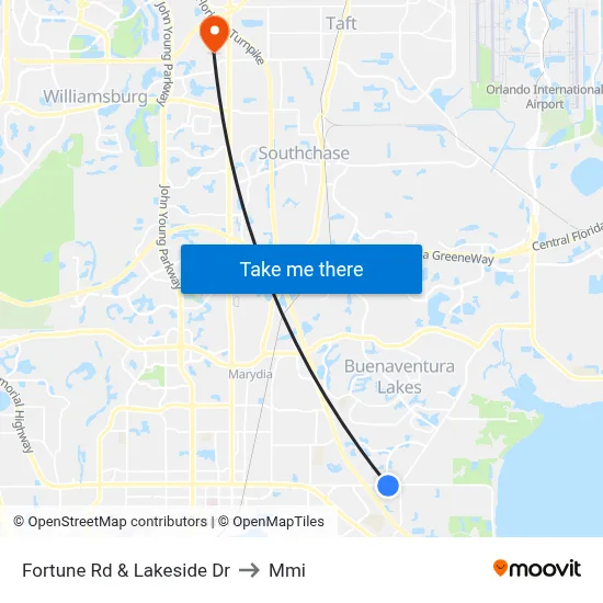 Fortune Rd & Lakeside Dr to Mmi map