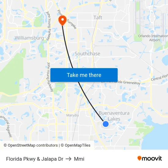 Florida Pkwy & Jalapa Dr to Mmi map