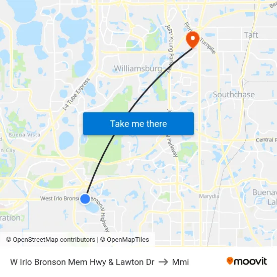 W Irlo Bronson Mem Hwy & Lawton Dr to Mmi map