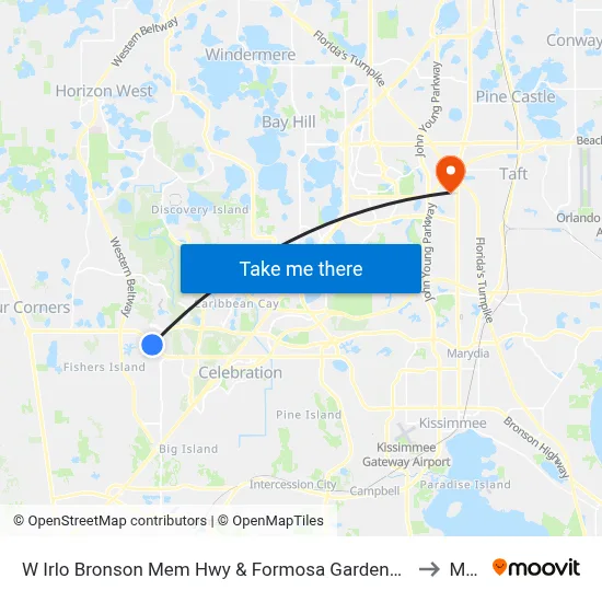 W Irlo Bronson Mem Hwy & Formosa Gardens Blvd to Mmi map