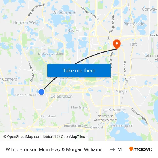 W Irlo Bronson Mem Hwy & Morgan Williams Rd to Mmi map