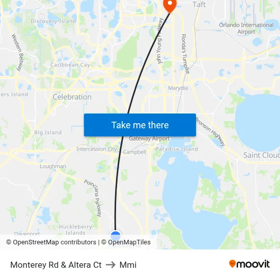 Monterey Rd & Altera Ct to Mmi map