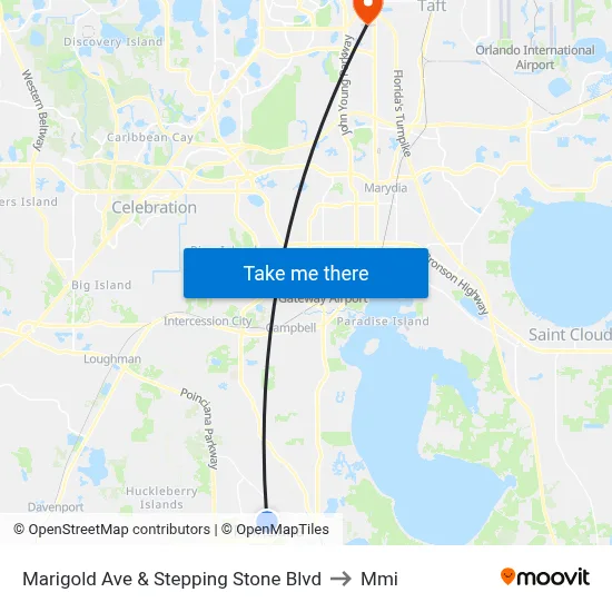 Marigold Ave & Stepping Stone Blvd to Mmi map