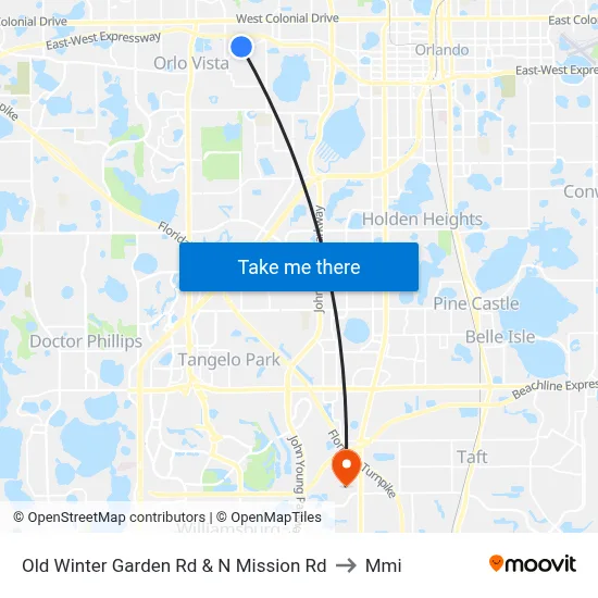 Old Winter Garden Rd & N Mission Rd to Mmi map