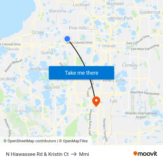 N Hiawassee Rd & Kristin Ct to Mmi map