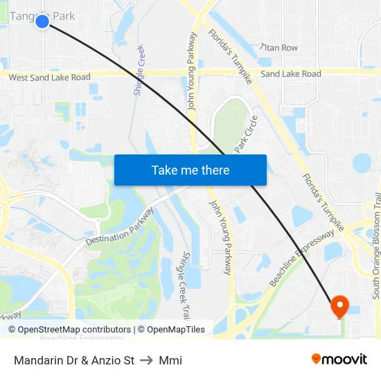 Mandarin Dr & Anzio St to Mmi map