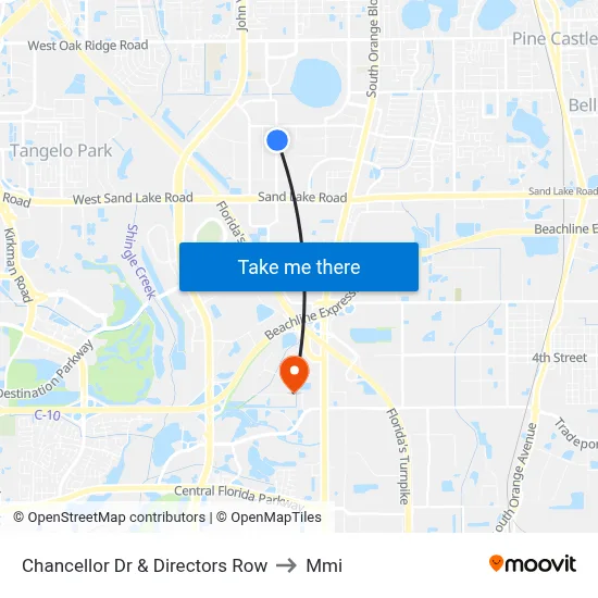 Chancellor Dr & Directors Row to Mmi map