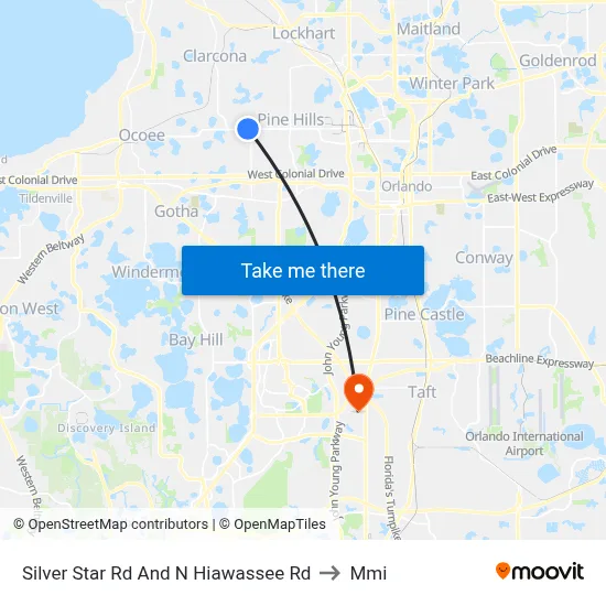 Silver Star Rd And N Hiawassee Rd to Mmi map