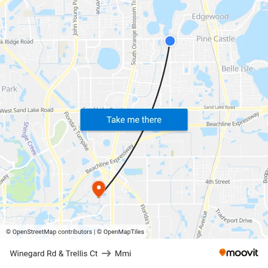 Winegard Rd & Trellis Ct to Mmi map