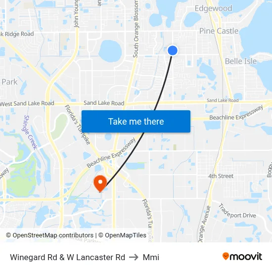 Winegard Rd & W Lancaster Rd to Mmi map