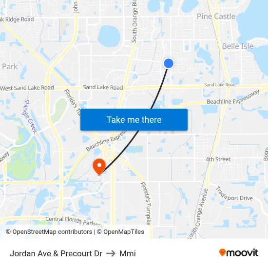 Jordan Ave & Precourt Dr to Mmi map