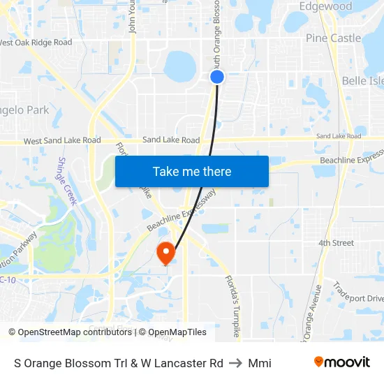 S Orange Blossom Trl & W Lancaster Rd to Mmi map