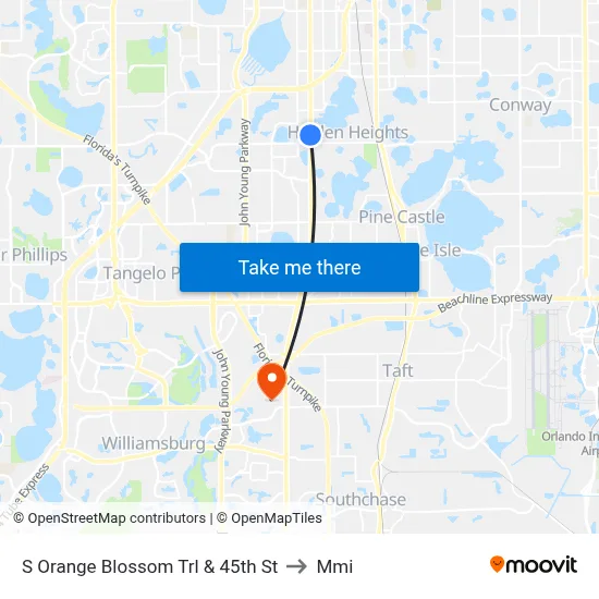 S Orange Blossom Trl & 45th St to Mmi map