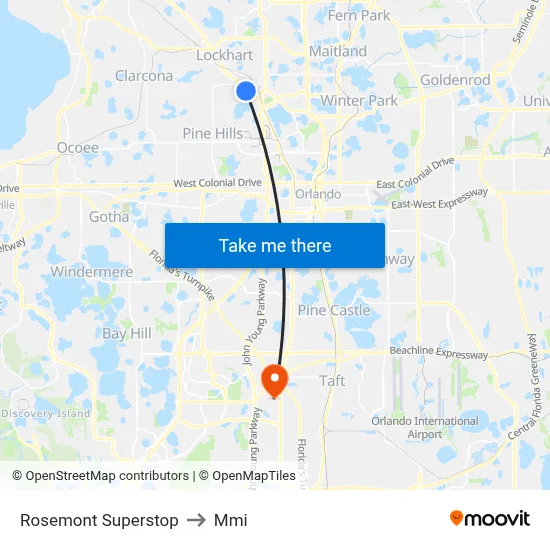 Rosemont Superstop to Mmi map