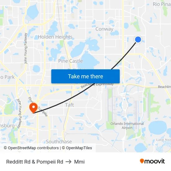 Redditt Rd & Pompeii Rd to Mmi map